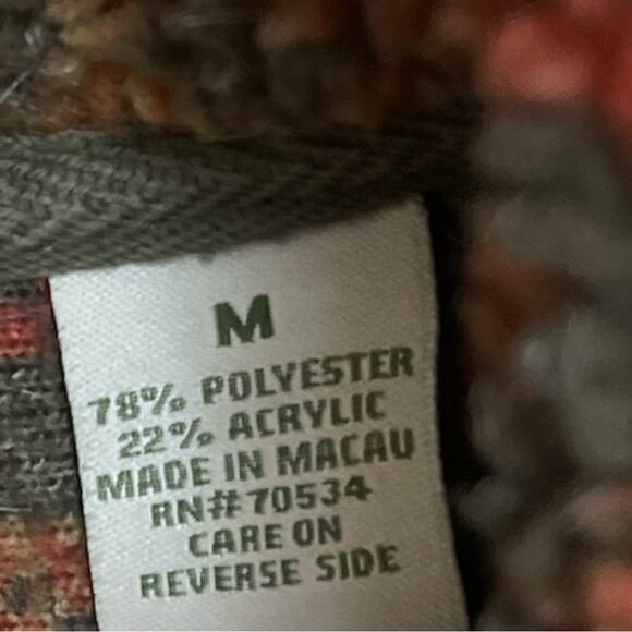 VTG Orvis Sherpa Fleece Toggle Jacket Size M Cabincore Southwestern Outdoor - Picture 9 of 10